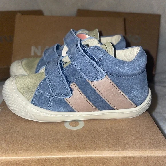NWT NATURINO MACKS VL Boys First-steps Leather and Suede Shoes in Blue - Picture 12 of 15